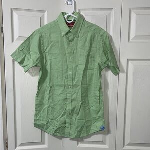 Cremieux classic  slim fit men's shirt short sleeve. gingham pattern. #0512